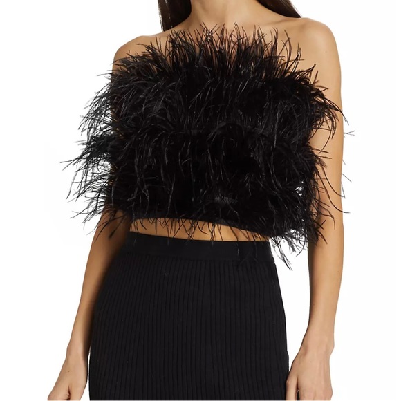 Brand New- En Saison Millie Feather Top in Black 🖤✨ - Picture 12 of 16